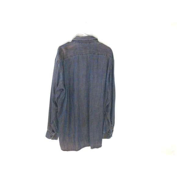 Haupt Germany Shirt Mens XL Blue Tinted Denim Chambray Button Down Long Sleeve - Picture 3 of 14